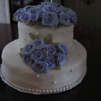 Purple Rose Tiered Cake 