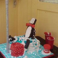 Cat In The Hat Comes Back for my son's 4th birthday, my first carved cake... and first fondat cake... i did not get to do half as many things as i wanted and in...
