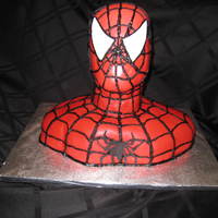 Spiderman Made this cake for someones birthday. It was the cake from hell... The face fell off and I had to redo it. But all in all it turned out ok...