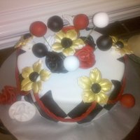 Birthday Cake With Gumpaste Petunias 