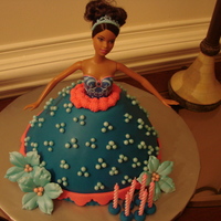 Barbie Fondant Cake I used the doll cake mold by Wilton for the dress. I had to pop the legs off of Barbie because the cake was too short, but I was able to...