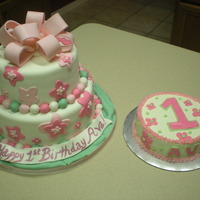 Pink And Green Cake 