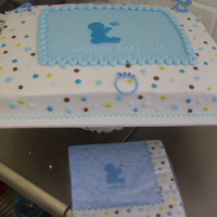 Sheet Cake buttercream to match napkin