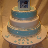 Dedication Cake This Cake was made for my Friends Nephew who was being Dedicated. She wanted to have a Keepsake so she purchased a piggy bank (from...