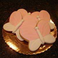Butterfly Cookies Shortbread Cookies with Rolled Fondant