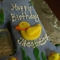 #1 Cake I made this cake for my friend's daughter's 1st birthday. She had a duck theme going on. It is a chocolate cake with buttercream...