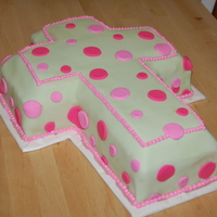 Cross Cake For A Baptism Marble cake with chocolate mousse filling. I covered it in BC then the rest is fondant with BC piping on the trim.