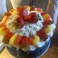 Oops... This cake did not turn out at all like I was hoping, but it was still pretty and tasty!