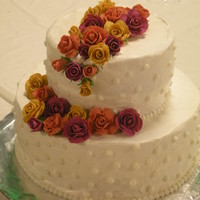 Fall-Colored Roses Wedding Cake I made this for my last night of the Wilton Level 3 class last night. It turned out pretty good for a first-timer, but I learned a lot of...