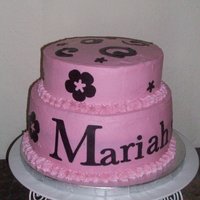 Mariah My 1st Cake using my cake circut .They only problem was it was so hot my letters started to slide
