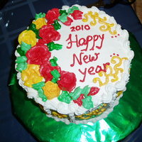 New Years Cake All in Buttercream