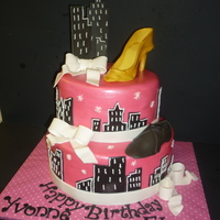 Sex And The City Cake Gumpaste heel and shoe. I made the heel template and used a template on CC for the man's shoe.