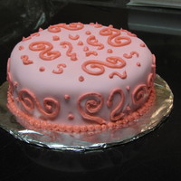 Fancy, Fun & Pink Basic white cake filled with chocolate grand marnier ganache and then soaked in fangelico. OMG! Covered with pink fondant and royal icing...