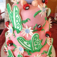 Fondant Lady Bug Cake My first fondant cake. Took about 24-30 hours total. Fondant ladybugs took forever. Not sure if I did it again it would take so long. Gosh...