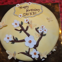 Cherry Blossom Cake based on the cake by CC member md79.Thank you for the beautiful design.