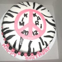 Peace Zebra Cake For Sisters 