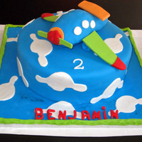 Airplane Cake Birthday boy's mom requested cake to match invites!