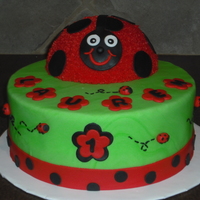 Ladybug Cake Fondant and Buttercream ladybug cake. Design inspired by another cake central user.