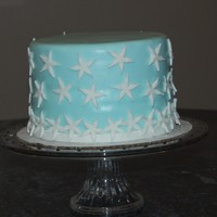 Practice Cake This was my first experience with fondant! MF with MF stars.....I didn't understand the dam between filling layers at that point! :)