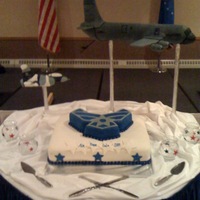 Air Force Ball Cake 2009 This cake was made for the Air Force ball at Eielson AFB AK. The cake is covered in Fondant and there were three different flavors in the...