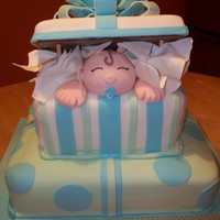 Baby In A Gift Box thanks so much to the other users for the inspiration for this cake! The mommy to be loved it and didn't think it was really a cake!...