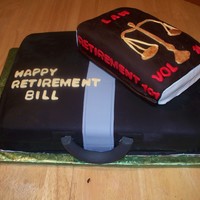 Attorney Retirement Cake this cake was made for an attorney who is retiring. All cake with fondant. TFL