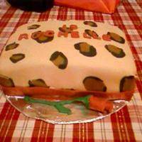 Leopard Print Birthday Cake This is one of the two first fondant cakes that I have made (I made two cakes in one day the first time). It is a vanilla cake with...