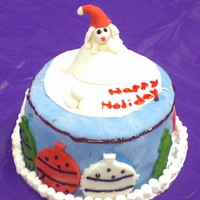 Christmas Dog This was a holiday cake for my mom's workplace
