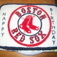 Boston Red Sox Cake I had a friend of mine request this cake. I think it turned out really good considering I had never done this team before.