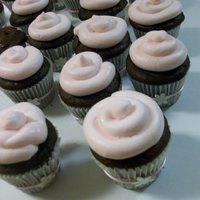 Chocolate Cupcake chocolate cupcake with dulce de leche filling and cheese buttercream