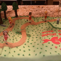 Cross Country Cake Cake for a friend son's cross country team. Double stacked 4 sheet cakes and carved to make a "hilly" course to resemble the...