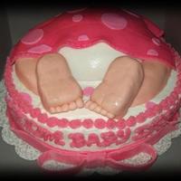 Baby Rump Cake Pink used fondant :)