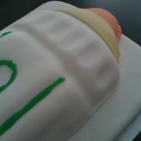 It's A Boy! This is my first cake (did with a friend) and first time working with fondant, kinda tricky, did it all a little backwards (carefully...