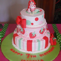 Strawberry Shortcake I made this Strawberry Shortcake cake, inspired by the many found on this site. Phew, glad this one is done! Bottom layer is white cake...