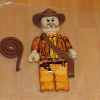 Lego Indiana Jones Last minute order for a friend. I made the character and she put it on a cake. Modeling Chocolate and fondant.