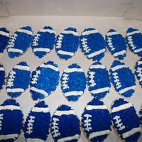 Bobcat Blue Football Cookies 