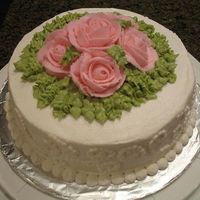 Wilton Bc Roses Cake- Course I Final This was my "graduation" cake from the Wilton Course I class where I learned how to make buttercream roses. I took this cake to...