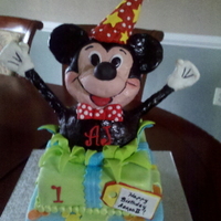 Mickey Surprise 1st birthday cake