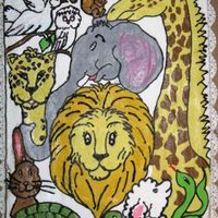 Animals I drew a freehand picture of all the animals first and then did a FBCT on 11x15.