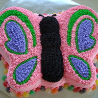 Butterfly I love to use candy to make the cake unique. The kids love it, too!