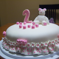 Bear Birthday Bear themed birthday cake. Lemon pound cake with a lemon curd filling, SO good! MMF and everything is edible!