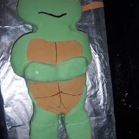 Ninja Turtle My first character cake, looking at it now, I see the things I could have done better, but I was pretty happy with it as a first time cake...