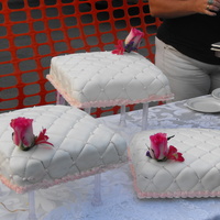 First Wedding Cake 3 tier square wedding cake