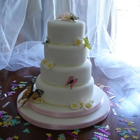 Butterfly Cake This cake was for my daughers 4th birthday, but it can actually be made for any occasion. The butterflies were made from mexican modelling...