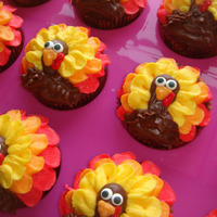 Turkey Cupcakes i got the idea from a few people on here! they were too cute, i had to try them myself.