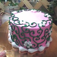 Pink With Scrollwork 