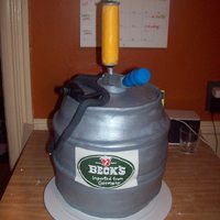 Janna's Keg Cake Made for a German Oktoberfest party. Its 9 10" rounds!