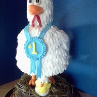 Big Chicken All edible :) even the nest... we tried puled sugar first... ended up with edible easter grass airbrushed