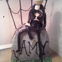 Jack S. Made for a Halloweeny Birthday. The only non-edible parts are te fence posts, the gumpaste ones broke that day..boooo