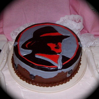 Las Vegas, Wranglers--Hockey Team wranglers logo, birthday cake , i free handed my own pattern.